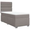 vidaXL Sommier &agrave; lattes de lit avec matelas Taupe 80x200 cm Tissu