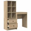 vidaXL Bureau avec tiroir 2 pcs Ch&ecirc;ne Sonoma
