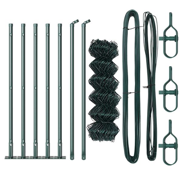 vidaXL Poteau de cl&ocirc;ture. Vert 10 x 0,6 m (maille 40 x 40 mm)