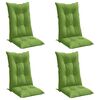 vidaXL Coussins de chaise &agrave; dossier haut lot de 4 vert m&eacute;lang&eacute; tissu