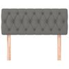 vidaXL T&ecirc;te de lit Gris fonc&eacute; 100x7x78/88 cm Tissu