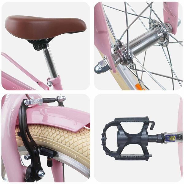 vidaXL V&eacute;lo pour Enfants 24 Pouces pour les 8-12 ans Rose clair
