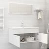 vidaXL Ensemble de meubles de salle de bain Blanc Agglom&eacute;r&eacute;