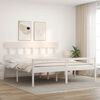 vidaXL Lit pour personne &acirc;g&eacute;e sans matelas blanc bois massif