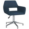 vidaXL Chaises pivotantes &agrave; manger lot de 4 bleu tissu
