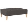 vidaXL Canap&eacute;-lit &agrave; 2 places avec tabouret Gris fonc&eacute; Tissu