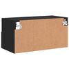 vidaXL Meuble TV mural noir 60x30x30 cm bois d'ing&eacute;nierie