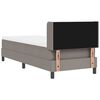vidaXL Lit &agrave; ressorts avec matelas Taupe 200 x 80 cm Polyester