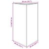 vidaXL Jardini&egrave;res 2 pcs triangulaire 50x43x75 cm acier inoxydable