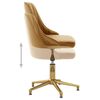 vidaXL Chaises pivotantes &agrave; manger lot de 4 marron velours