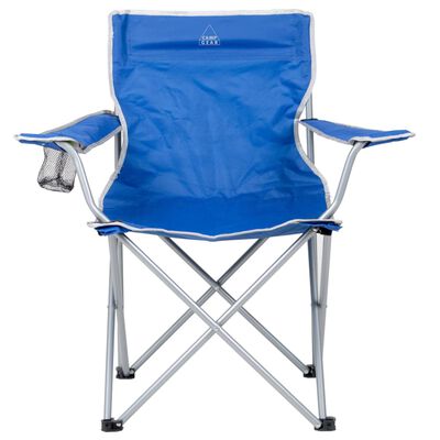 Bo-Camp Chaise pliable de camping Acier Bleu 1267188