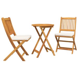 vidaXL Ensemble bistro de jardin 3 pcs Marron Bois d'Acacia Massif