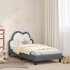 vidaXL Cadre de lit avec t&ecirc;te de lit Gris clair 80 x 160 cm PU