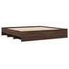 vidaXL Cadre de lit sans matelas ch&ecirc;ne marron 200x200 cm