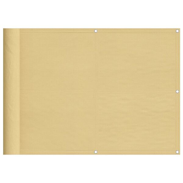 vidaXL &Eacute;cran de balcon sable 75x800 cm 100% polyester oxford