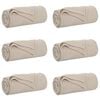 vidaXL Couvertures &agrave; jeter 6 pc Beige 200 x 150 cm 2.61 kg Polaire