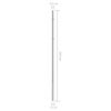 vidaXL M&acirc;t de parasol 250 cm Acier inoxydable