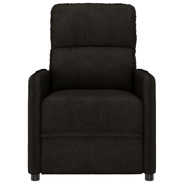 vidaXL Fauteuil de massage Noir Tissu microfibre