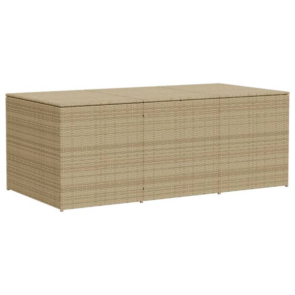 vidaXL Bo&icirc;te de rangement de jardin m&eacute;lange beige 984L r&eacute;sine tress&eacute;e