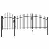 vidaXL Portail de jardin Woerden en acier noir 1,25&nbsp;m x 4&nbsp;m