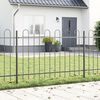 vidaXL Cl&ocirc;ture de jardin Gris 1,7 x 1 m Acier rev&ecirc;tu de poudre