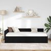 vidaXL Cadre de lit d'angle Noir 90 cm x 190 cm Velours