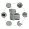 vidaXL Fauteuil inclinable en velours gris clair