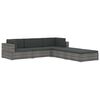 vidaXL Si&egrave;ge central sectionnel 1 pc et coussins R&eacute;sine tress&eacute;e Noir