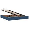 vidaXL Lit avec rangement et matelas Bleu 200 x 200 cm Polyester