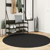 vidaXL Tapis HUARTE &agrave; poils courts doux et lavable noir &Oslash; 160 cm