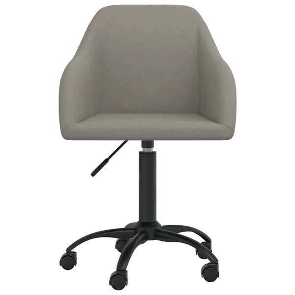vidaXL Chaises pivotantes &agrave; manger lot de 2 gris clair velours