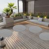 vidaXL Gazon artificiel avec picots Dia.130 cm Gris Rond