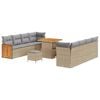vidaXL Ensemble de canap&eacute; de jardin 11 pcs Beige et Gris clair