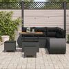 vidaXL Ensemble de canap&eacute; de jardin 8 pcs Noir polyrotin