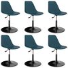 vidaXL Chaises &agrave; manger pivotantes lot de 6 turquoise PP