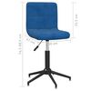 vidaXL Chaises pivotantes &agrave; manger lot de 4 Bleu Velours