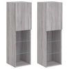 vidaXL Meubles TV avec lumi&egrave;res LED 2 pcs sonoma gris 30,5x30x102 cm