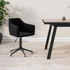 vidaXL Chaise pivotante de salle &agrave; manger Noir Velours