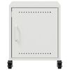 vidaXL Tables de chevet 2 pcs blanc 36x39x43,5 cm acier