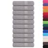 vidaXL Serviettes de douche FROGN 10 pcs gris 70x140 cm 360 g/m&sup2;