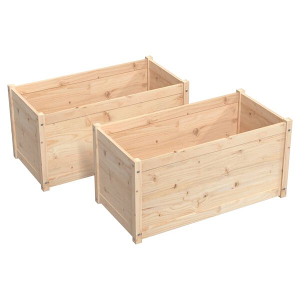 vidaXL Jardini&egrave;res 2 pcs 100x50x50 cm bois de pin massif