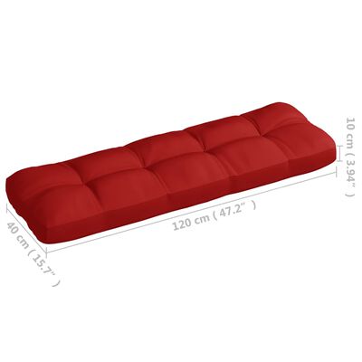 vidaXL Coussins de canapé palette 7 pcs Rouge