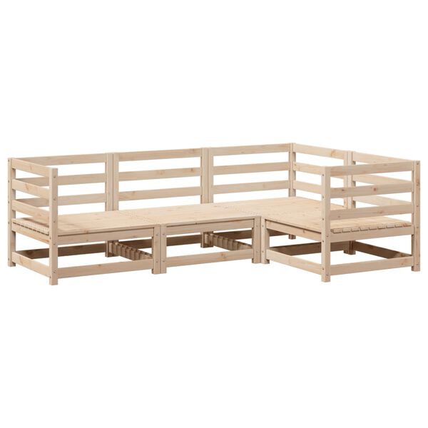 vidaXL Salon de jardin 4 pcs bois massif de pin