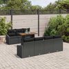 vidaXL Ensemble de canapé de jardin 8 pcs Noir Poly rotin