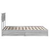 vidaXL Lit de Rangement Gris Sonoma 150 x 200 cm Bois d'ing&eacute;nierie