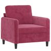 vidaXL Ensemble de canap&eacute;s 3 pcs rouge bordeaux velours
