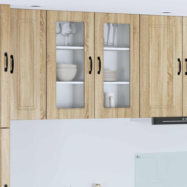 vidaXL Armoire de cuisine Kalmar 2 pcs Ch&ecirc;ne Sonoma 40 x 31 x 80 cm