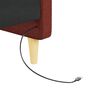 vidaXL Lit avec matelas et USB Rouge bordeaux Tissu 90x200cm