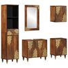 vidaXL Ensemble de Meubles de Salle de Bain 5 pc Marron miel