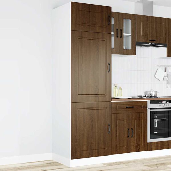 vidaXL Armoire de cuisine Kalmar ch&ecirc;ne marron bois d'ing&eacute;nierie
